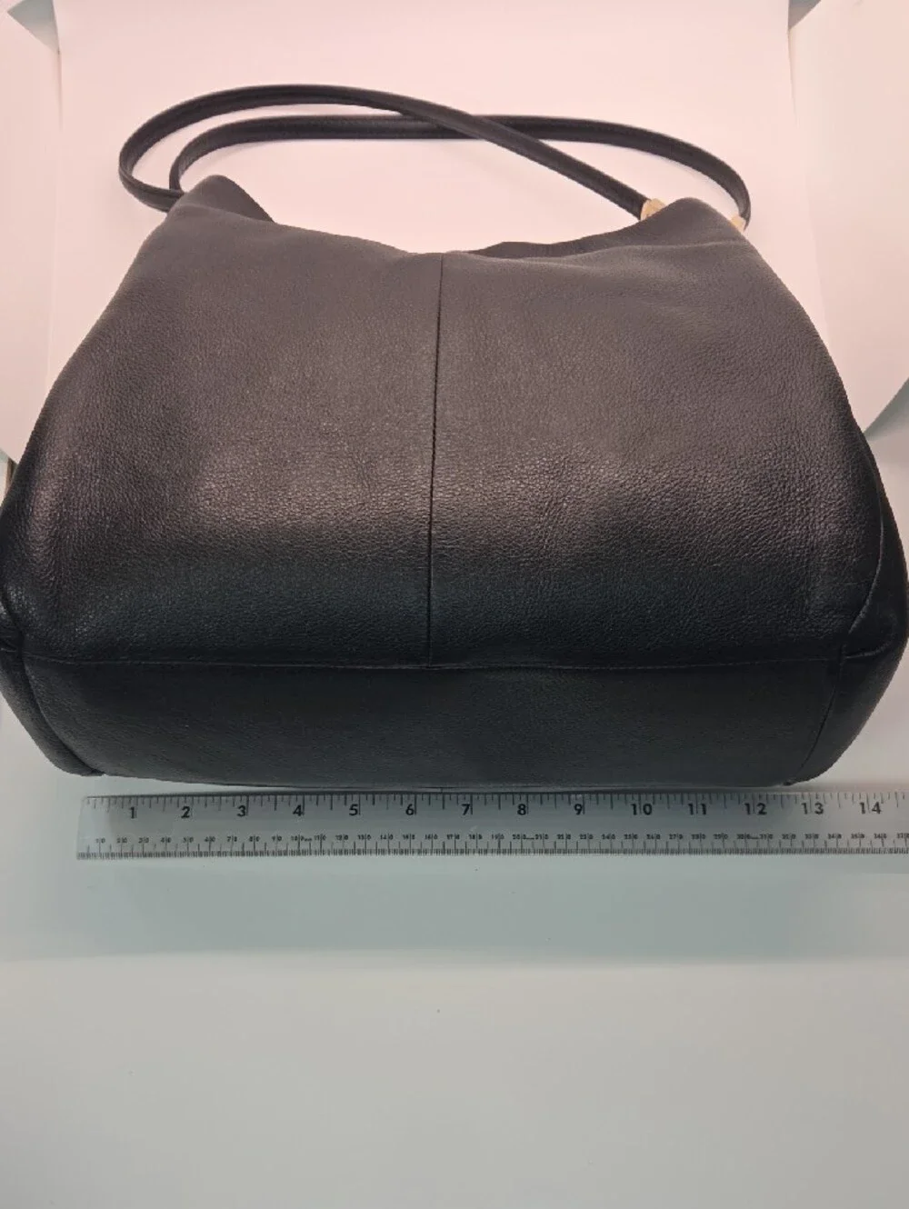 Coach Madison Phoebe Small Black Leather Shoulder Hobo Bag